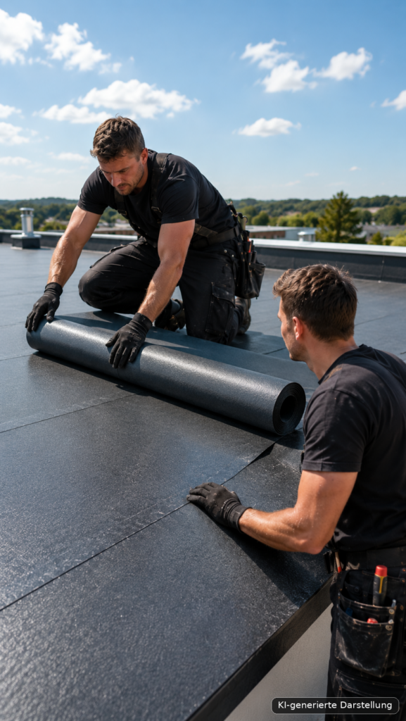 Dachdecker bei der Arbeit - KI generierter Inhalt